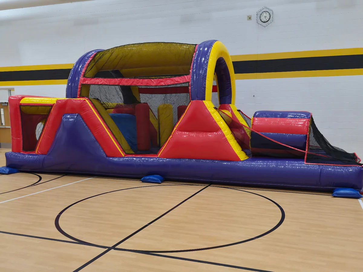 40 foot inflatable obstacle course rental for Chicagoland backyard parties.